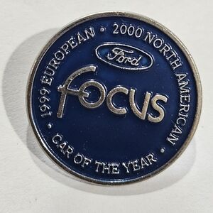 Ford Focus 2000 Car Of The Year,  Blue and Silver Commemorative Pin